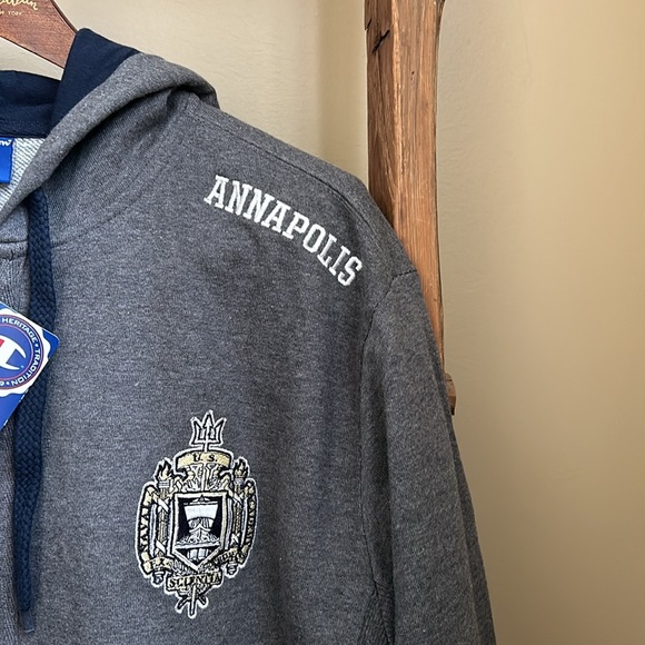 NWT Champion Annapolis Embroidered Hoodie Size Medium - Picture 3 of 11